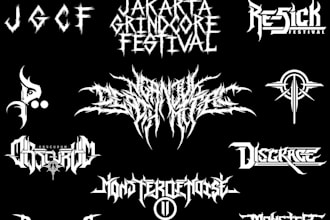 create trippy stoner doom psychedelic metal band logo design