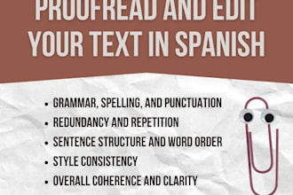 proofread and edit your text in spanish