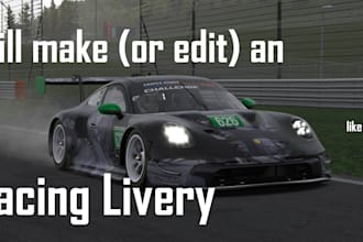 make or edit a car livery for iracing
