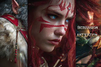 paint semi realistic fantasy art