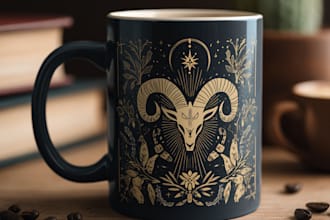create a custom coffee mug design