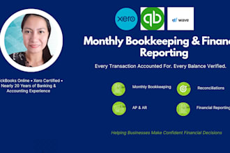 do monthly bookkeeping in xero, quickbooks online and wave accounting