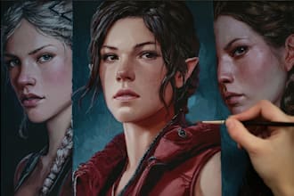 paint a realistic or fantasy portrait