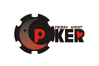 design creative friday night poker logo
