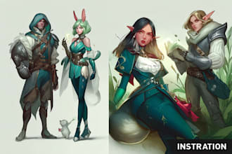 do character art, dnd, and game art