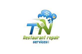 design amazing fast food restaurant repair services logo