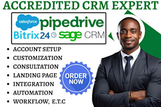 setup act crm sage workflow bitrix24 pipedrive automation salesforce integration