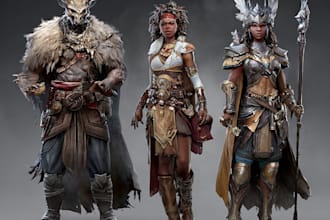 illustrate fantasy art creatures and characters