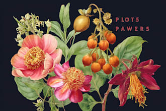 draw botanical illustration art for you