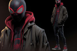 create your spiderman or portrait in the spider verse style
