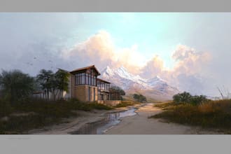 do architecture sketches in high quality