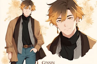 draw handsome guy on anime style