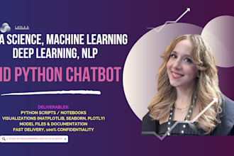 data science, machine learning, deep learning, nlp, and python chatbot
