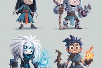create concept art work for animation and games