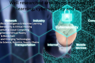 research articles on machine learning, cybersecurity and ai