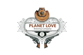 design gorgeous planet love brewery logo