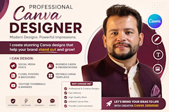 design modern canva templates, posts, and banners
