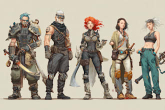 draw your character fantasy medieval cyberpunk steampunk etc