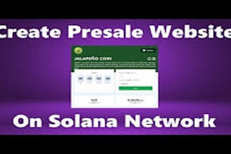 develop solana staking website, solana presale website with smart contract
