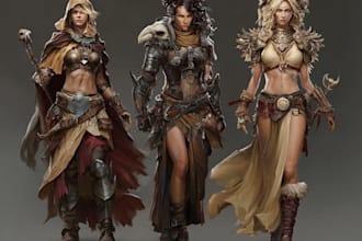 illustrate fantasy art creatures and characters