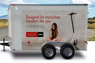 do professional box trailer wrap, van wrap, cargo van wrap, truck wrap design