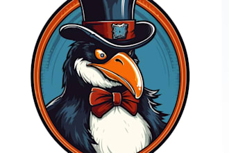 make an proffesional penguin logo
