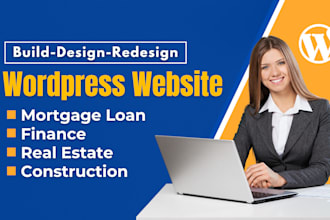 design mortgage loan, finance, real estate, construction wordpress website