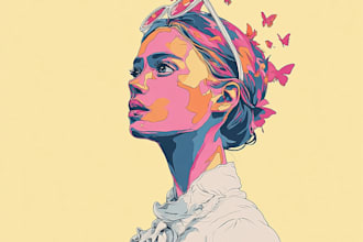 paint expressive colorful abstract portraits