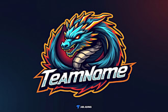 design hydra dragon mascot logo with express delivery