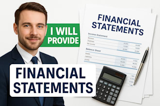 prepare financial statements, profit and loss, balance sheet ,income statement