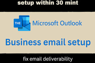 setup and fix office 365 outlook email for your business domain about an hour