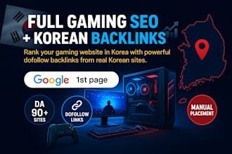 do full gaming SEO with korean backlinks