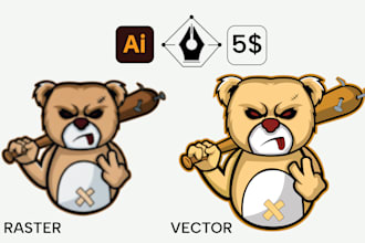 vectorize and redraw any image into a vector file