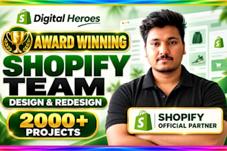 build shopify store, design redesign copy ecommerce website, dropshipping store