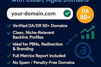 research powerful expired domains having da DR 90 links