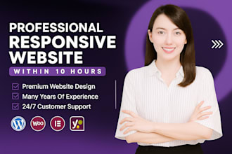 design fully responsive website in 10 hours