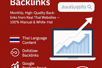 do thai monthly SEO backlinks for top google ranking