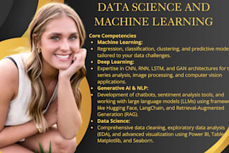 do data science, machine learning, deep learning, and generative ai project