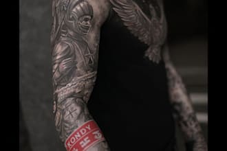 create a tattoo design of tattoo sleeve