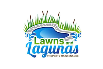 design lawn and pool maintenance business logo