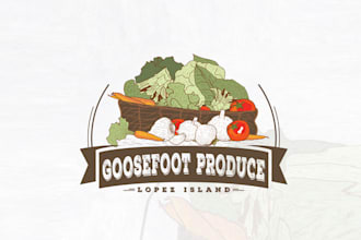 design natural organic produce farm logo