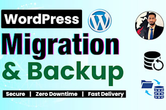migrate wordpress and backup wordpress website with full restore