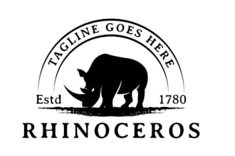 design beautiful rhino logo
