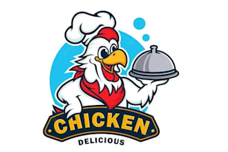 design a unique and eye catching chicken logo for your farm or food brand