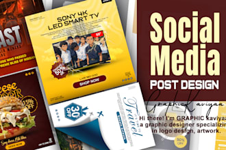create social media posts and add creatives