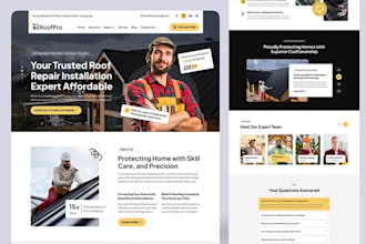 build hvac roofing website, plumbing contractor landing page website