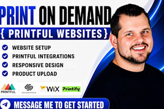 build develop wix squarespace  printful printify website redesign shop store