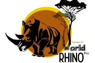 creative rhino logo design