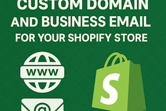 buy and connect a custom domain and business email for your shopify store