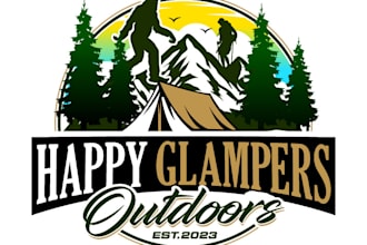 make a high quality outdoors logo for you with new concept